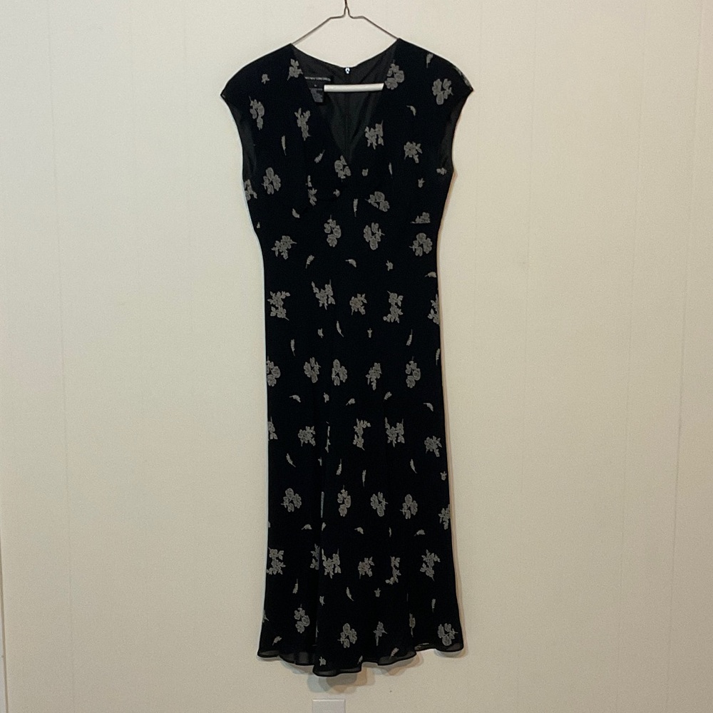Jones New York Black Floral Dress
